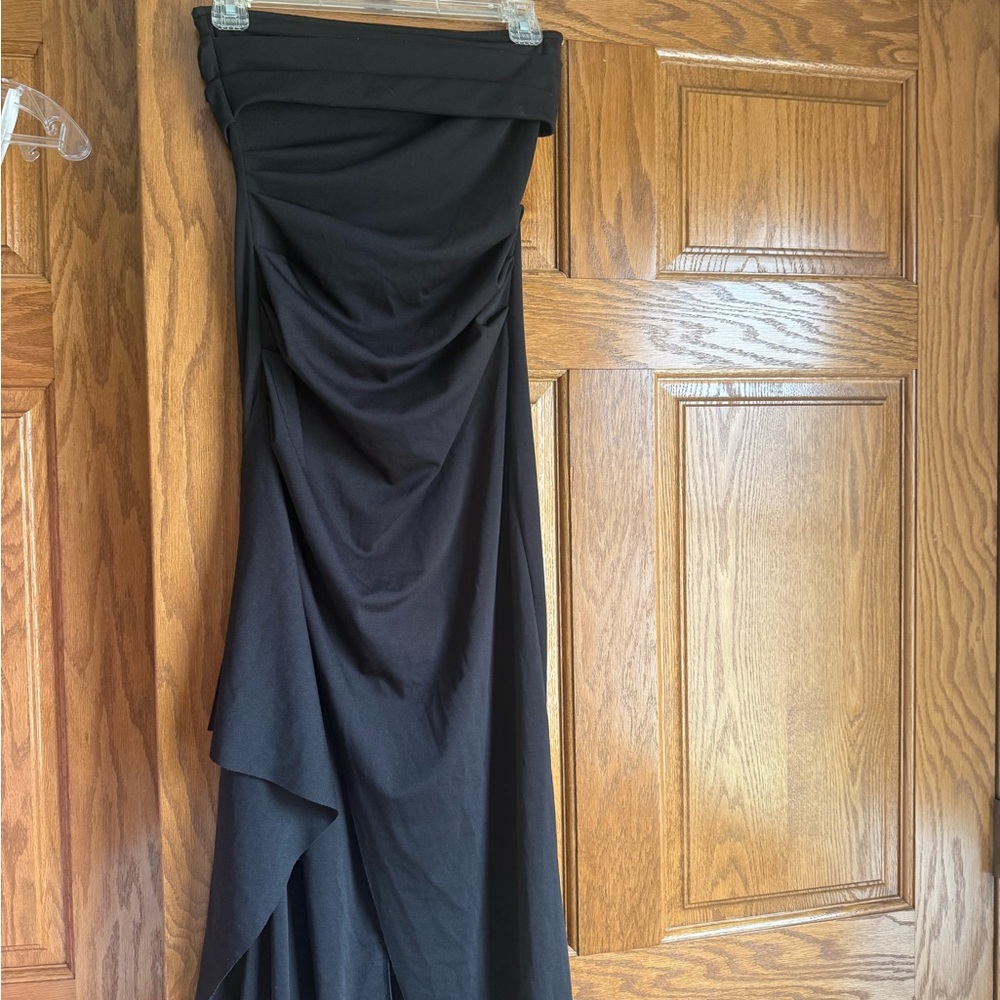 Black Draped Maxi Skirt - Women